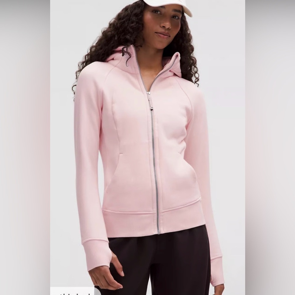 lululemon Scuba Full-Zip Hoodie in strawberry milkshake sz 8